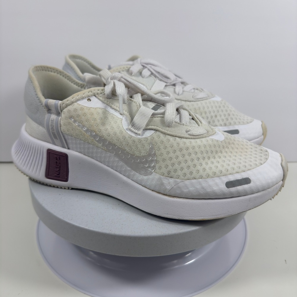 Nike Repel Womens Running Shoes White Silver Burgundy Reflective Sneakers 9 - Picture 7 of 16